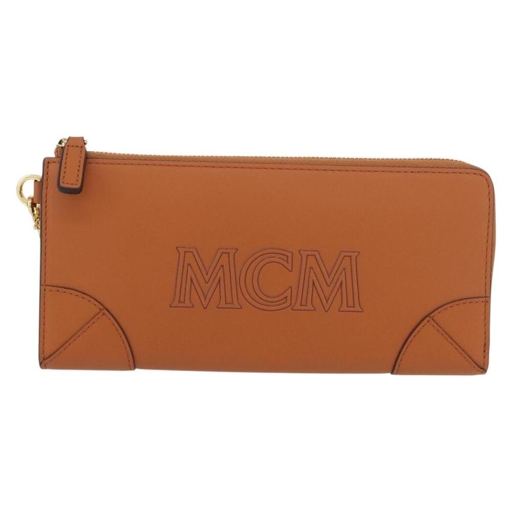 MCM Leather Long Wallet Brown